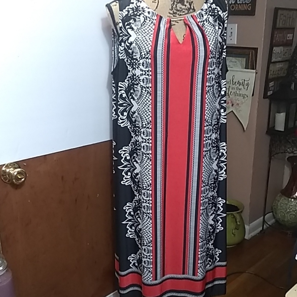 HAANI SLEEVELESS FIT & FLAIR DRESS